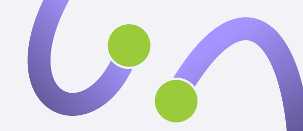 Abstract featured image with curved lines and circles symbolizing AI closing workforce skill gaps